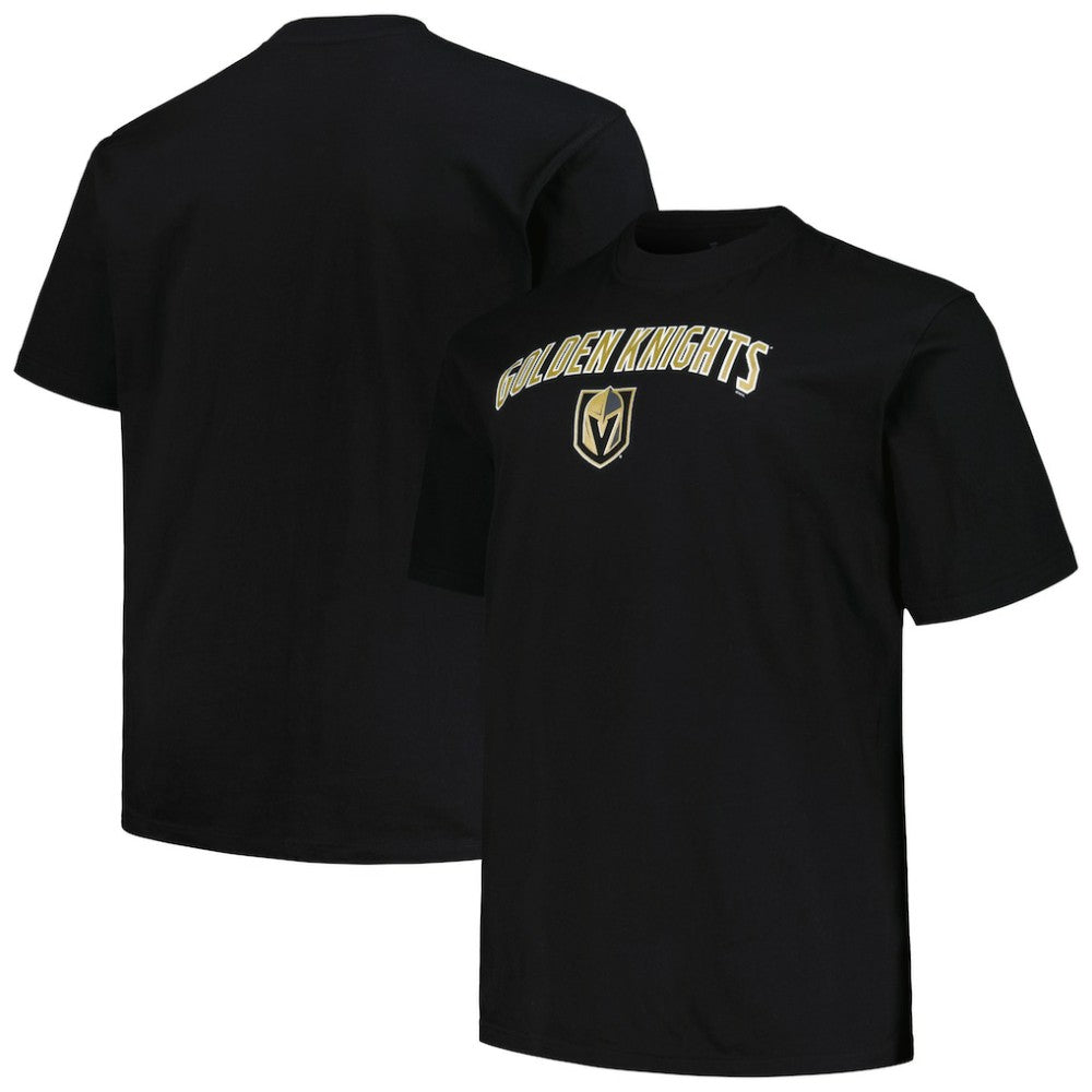 NHL Vegas Golden Knights Profile Big & Tall Arch Over Logo T-Shirt - Black