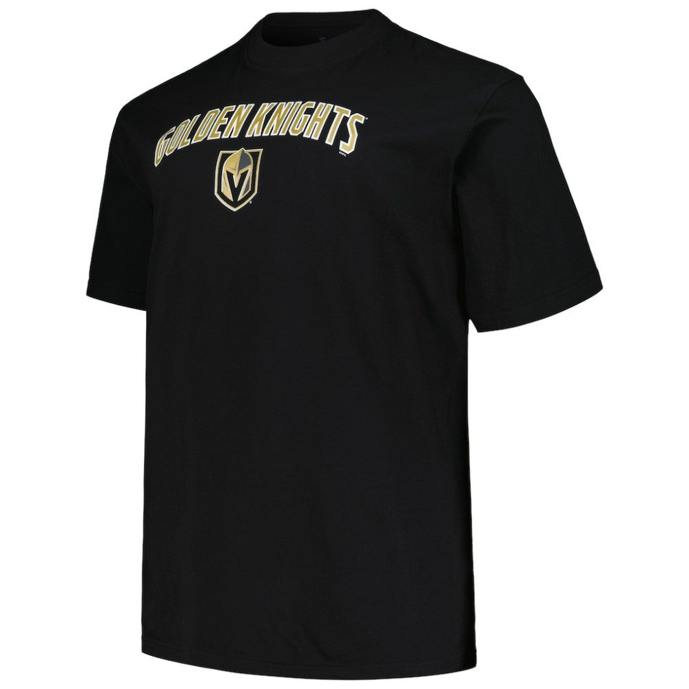 NHL Vegas Golden Knights Profile Big & Tall Arch Over Logo T-Shirt - Black
