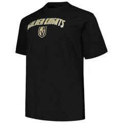 NHL Vegas Golden Knights Profile Big & Tall Arch Over Logo T-Shirt - Black