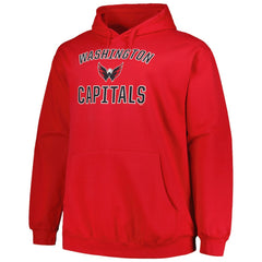 NHL Washington Capitals Profile Big & Tall Arch Over Logo Pullover Hoodie - Red
