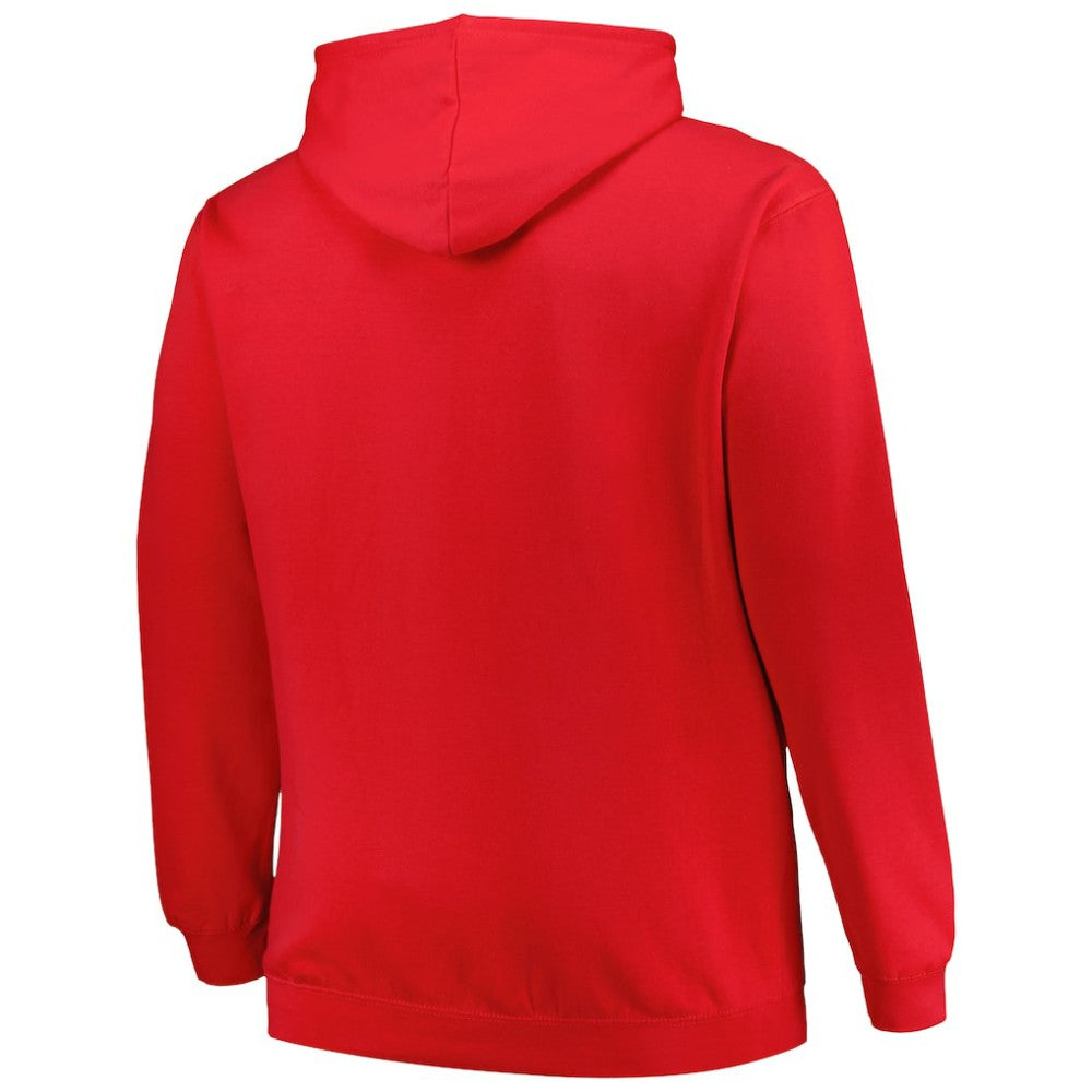 NHL Washington Capitals Profile Big & Tall Arch Over Logo Pullover Hoodie - Red