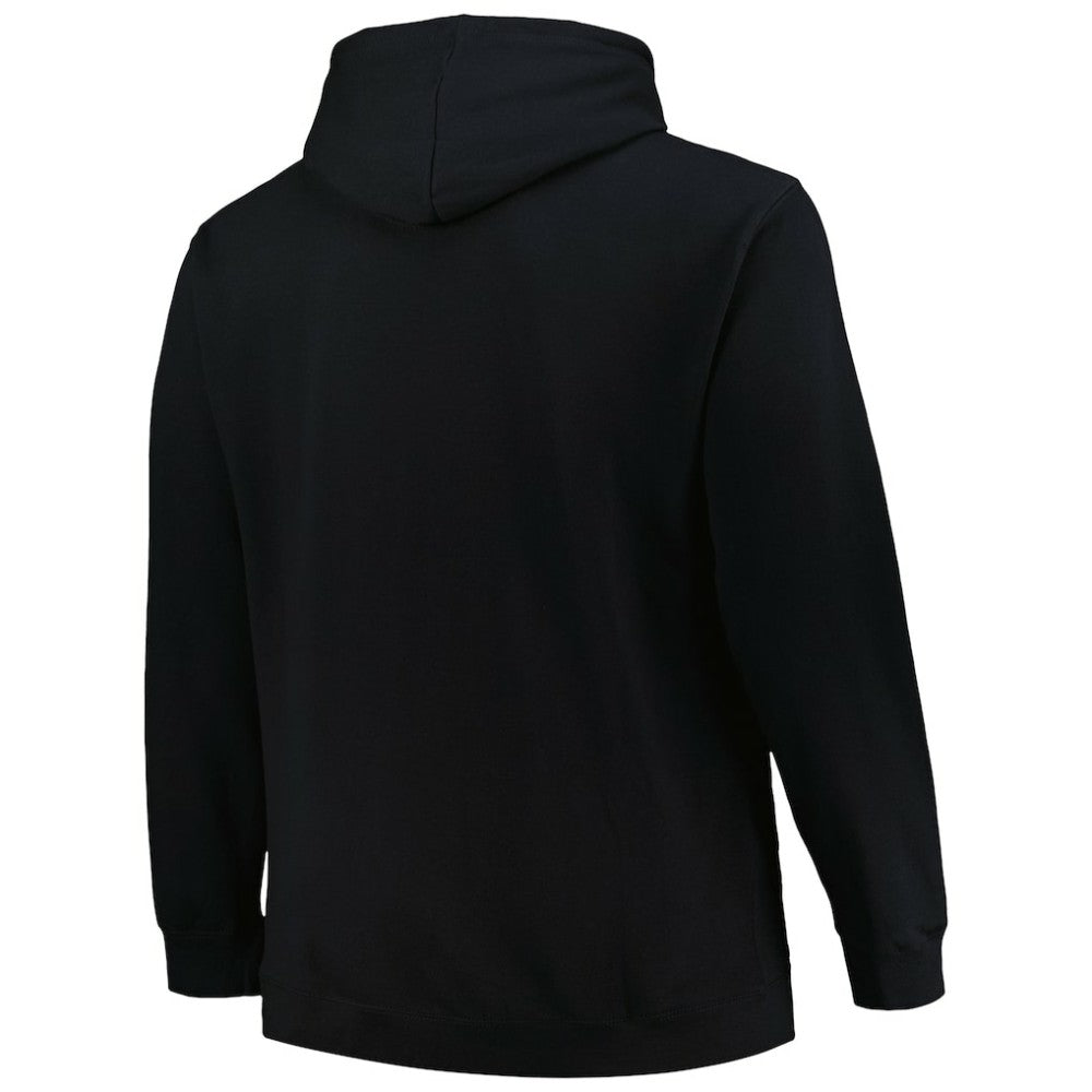 NHL Pittsburgh Penguins Profile Big & Tall Arch Over Logo Pullover Hoodie - Black