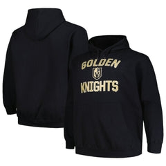 NHL Vegas Golden Knights Profile Big & Tall Arch Over Logo Pullover Hoodie - Black