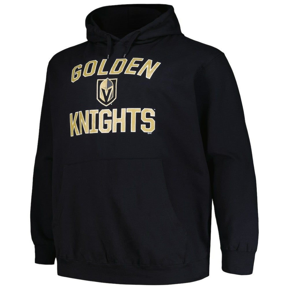 NHL Vegas Golden Knights Profile Big & Tall Arch Over Logo Pullover Hoodie - Black