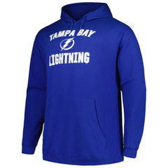 NHL Tampa Bay Lightning Profile Big & Tall Arch Over Logo Pullover Hoodie - Blue