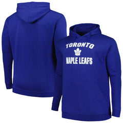 NHL Toronto Maple Leafs Profile Big & Tall Arch Over Logo Pullover Hoodie - Blue
