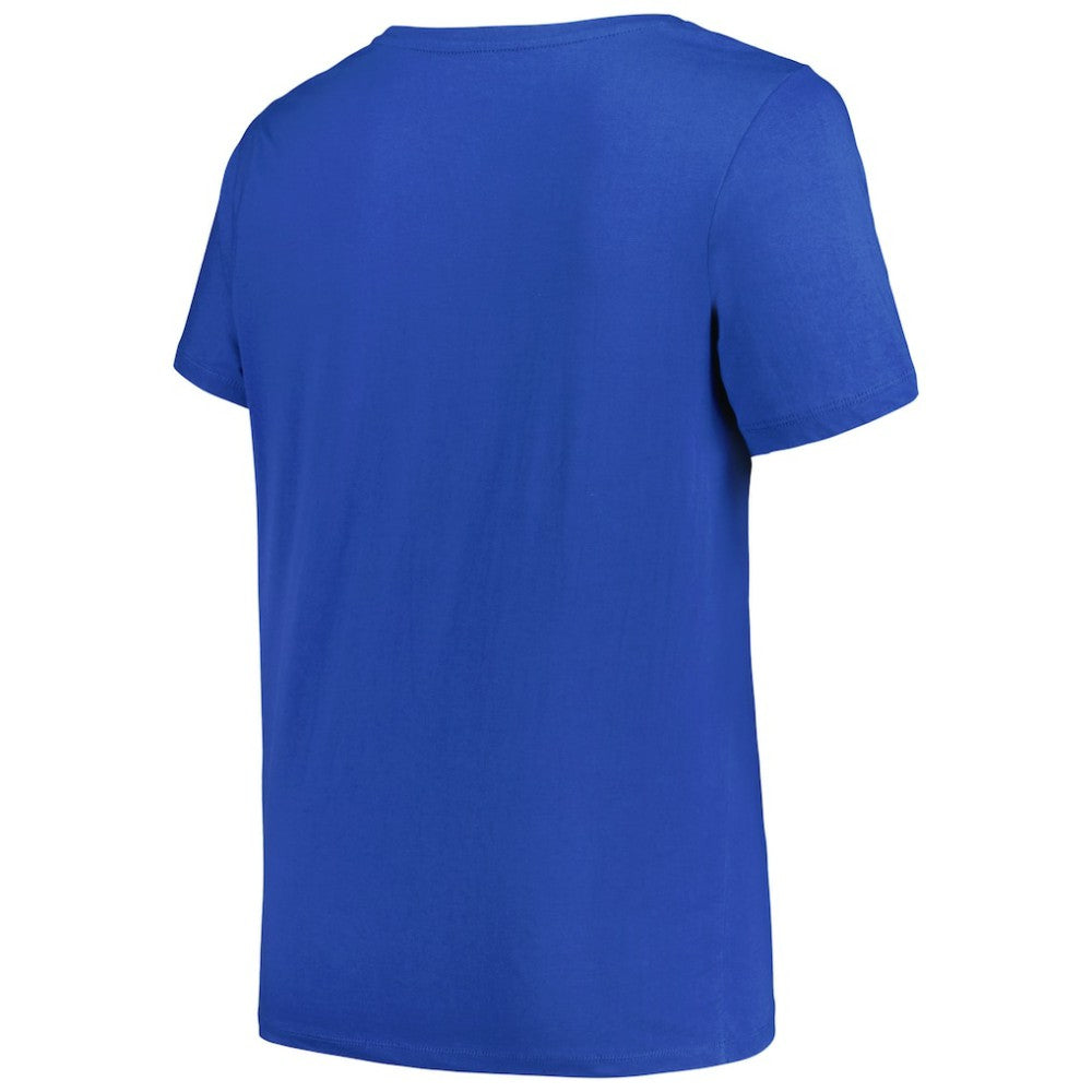 NHL Tampa Bay Lightning Profile Women's Plus Size Arch Over Logo T-Shirt - Blue