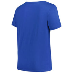 NHL Tampa Bay Lightning Profile Women's Plus Size Arch Over Logo T-Shirt - Blue