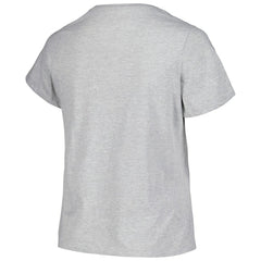 NHL Colorado Avalanche Profile Women's Plus Size Arch Over Logo T-Shirt - Heather Gray