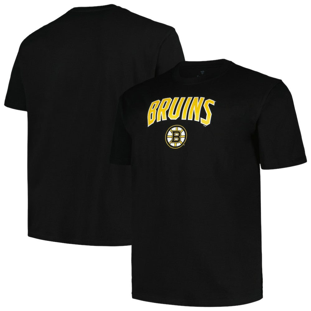 NHL Boston Bruins Profile Big & Tall Arch Over Logo T-Shirt - Black