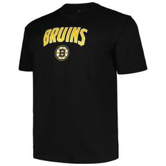 NHL Boston Bruins Profile Big & Tall Arch Over Logo T-Shirt - Black