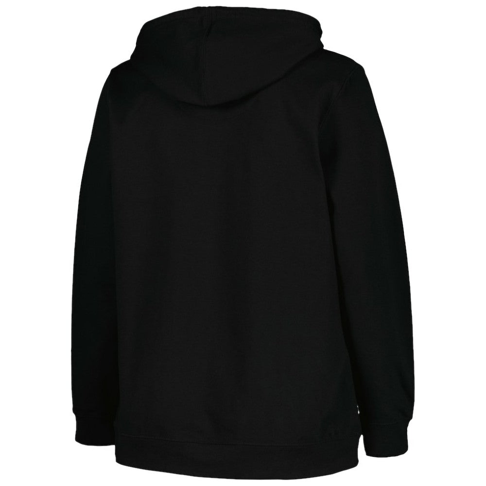 NHL Boston Bruins Profile Women's Plus Size Arch Over Logo Pullover Hoodie - Black