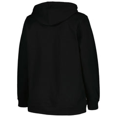NHL Boston Bruins Profile Women's Plus Size Arch Over Logo Pullover Hoodie - Black