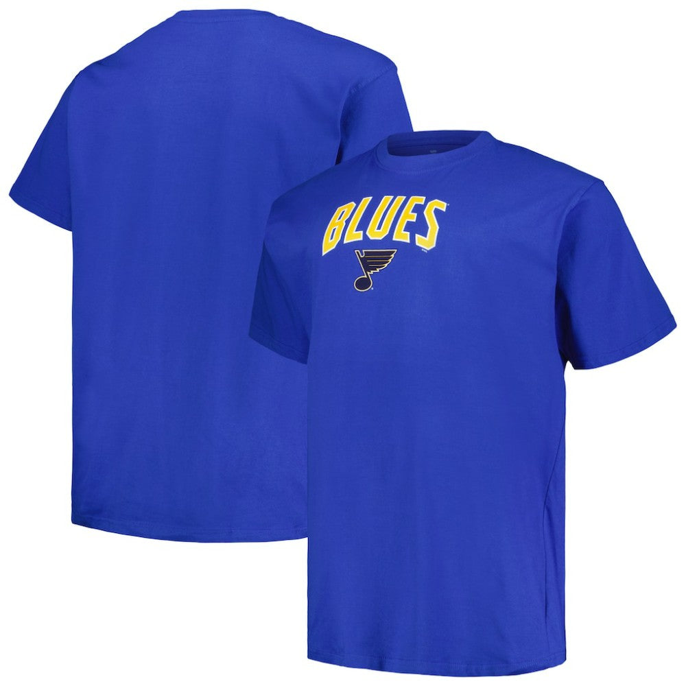 NHL St. Louis Blues Profile Big & Tall Arch Over Logo T-Shirt - Blue