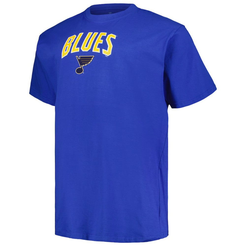 NHL St. Louis Blues Profile Big & Tall Arch Over Logo T-Shirt - Blue