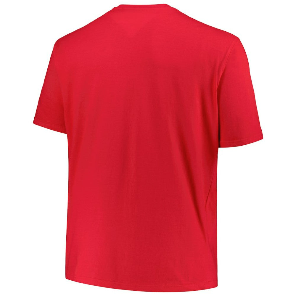 NHL New Jersey Devils Profile Big & Tall Arch Over Logo T-Shirt - Red