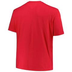NHL New Jersey Devils Profile Big & Tall Arch Over Logo T-Shirt - Red