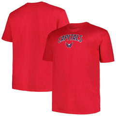 NHL Washington Capitals Profile Big & Tall Arch Over Logo T-Shirt - Red