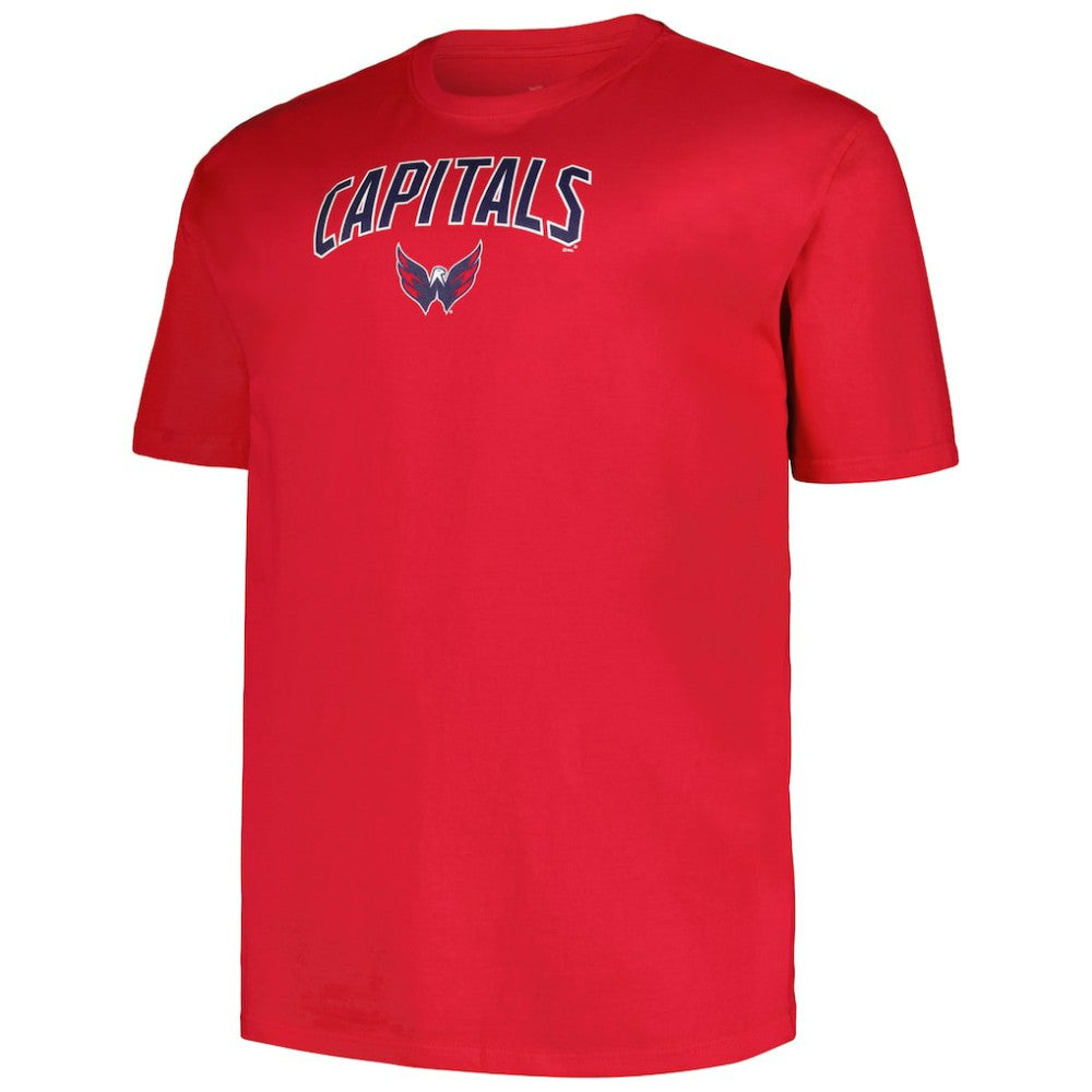 NHL Washington Capitals Profile Big & Tall Arch Over Logo T-Shirt - Red