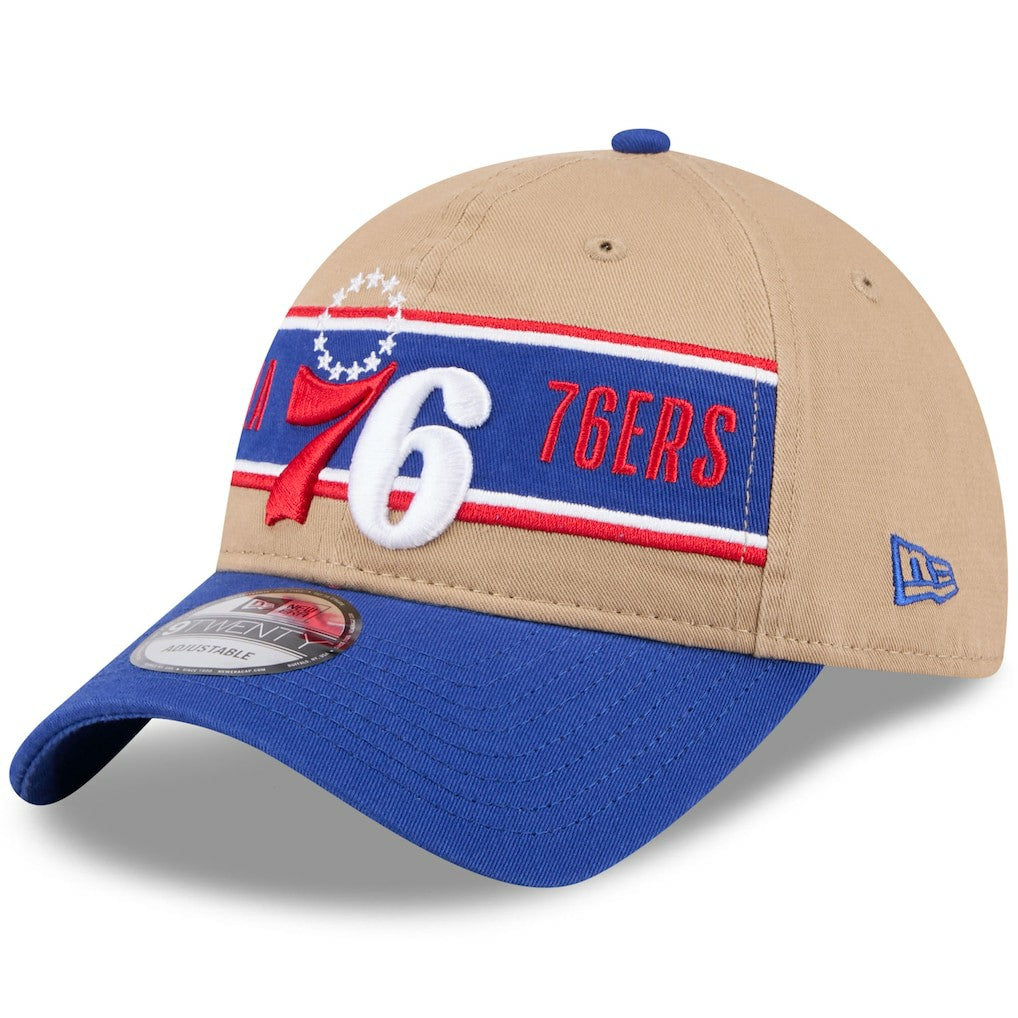 Philadelphia 76ers 2024 NBA Draft 9TWENTY Adjustable Hat Tan/Royal