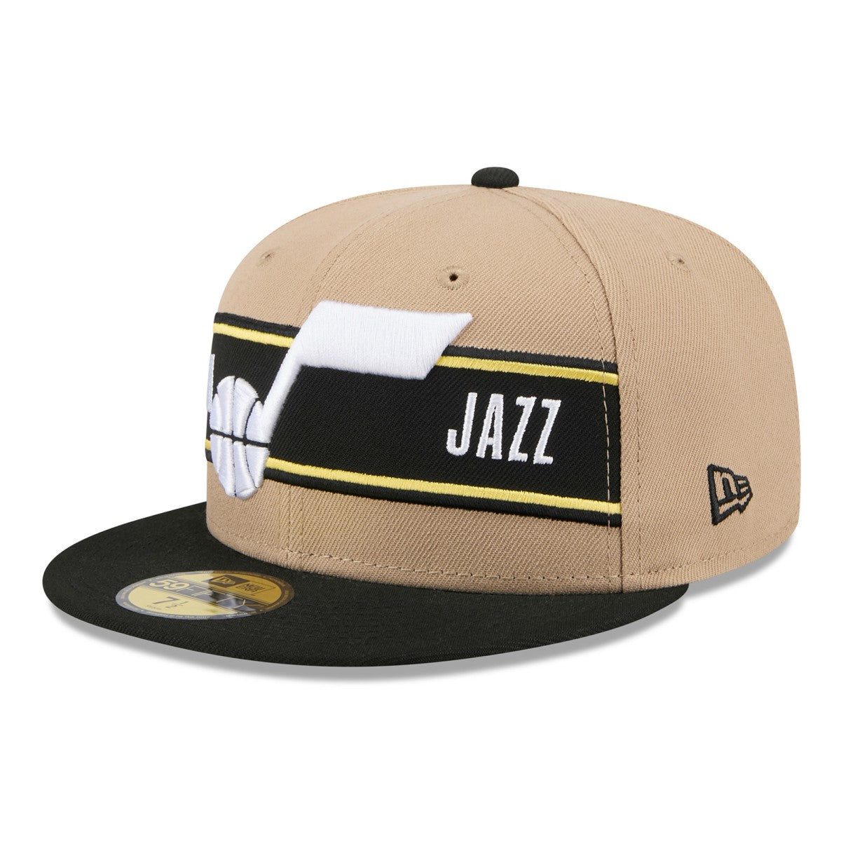 Utah Jazz 2024 NBA Draft 59FIFTY Fitted Hat Tan/Black