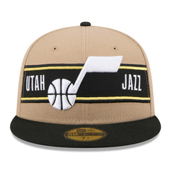 Utah Jazz 2024 NBA Draft 59FIFTY Fitted Hat Tan/Black