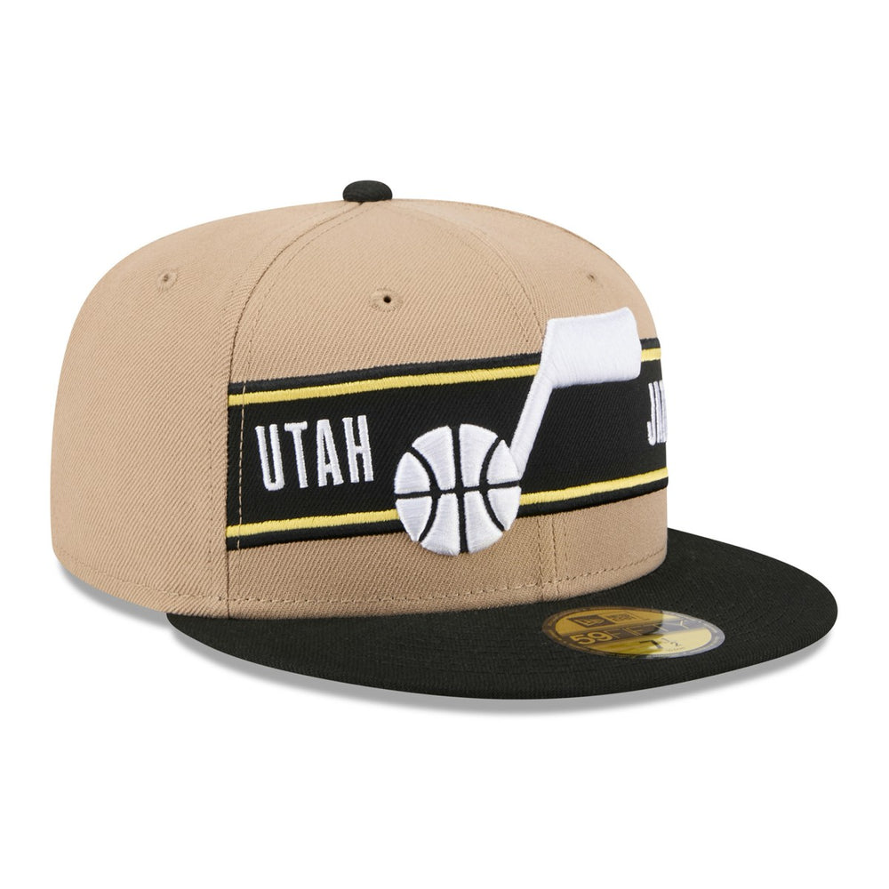Utah Jazz 2024 NBA Draft 59FIFTY Fitted Hat Tan/Black