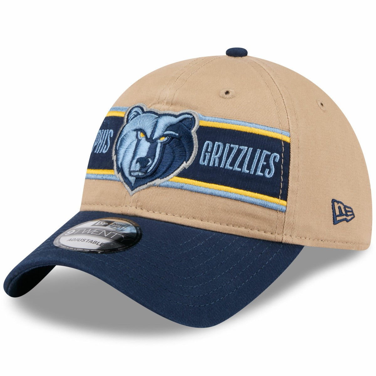 Memphis Grizzlies 2024 NBA Draft 9TWENTY Adjustable Hat Tan/Navy