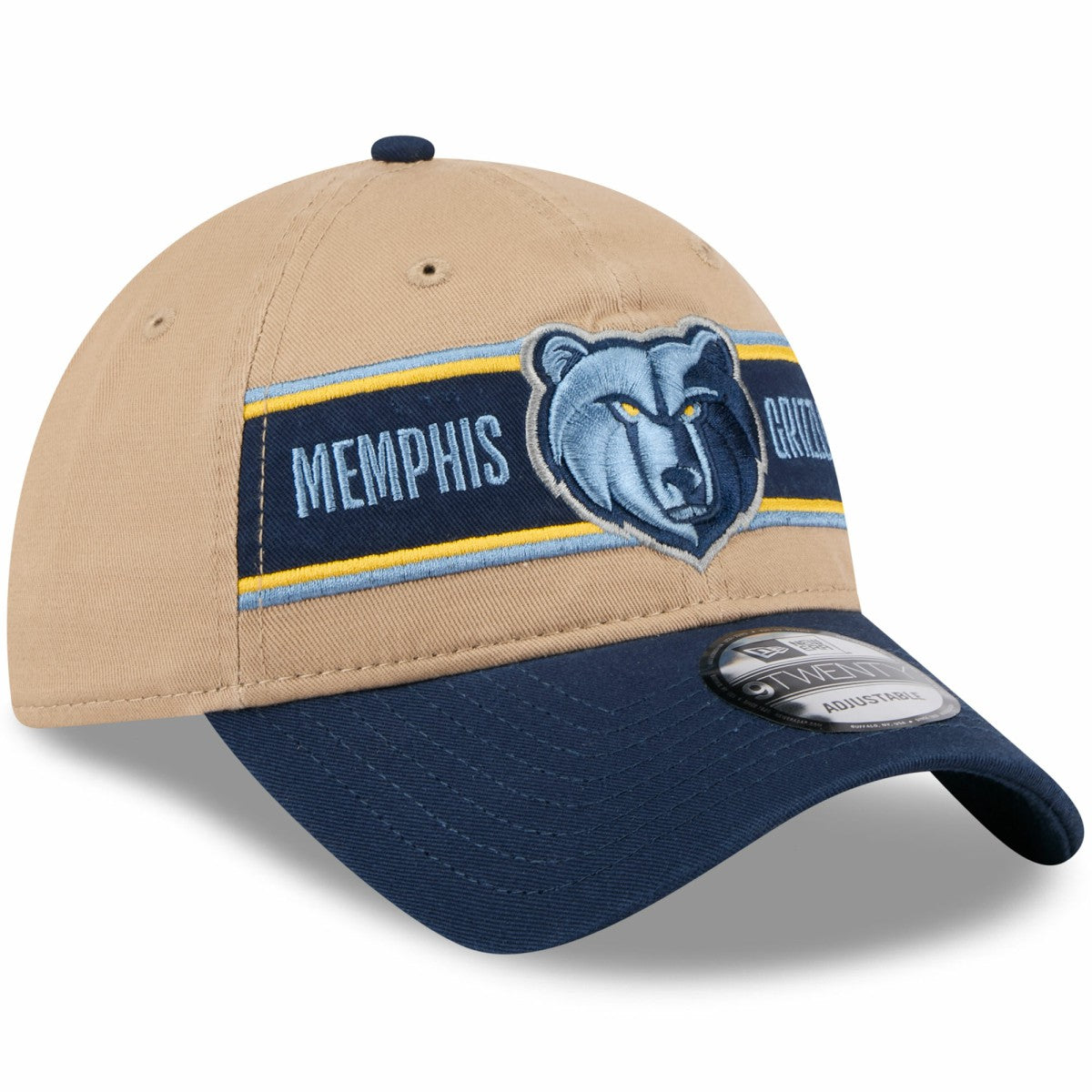 Memphis Grizzlies 2024 NBA Draft 9TWENTY Adjustable Hat Tan/Navy