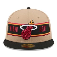 Miami Heat 2024 NBA Draft 59FIFTY Fitted Hat Tan/Black