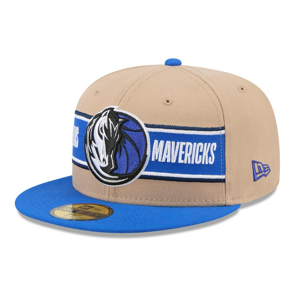 Dallas Mavericks 2024 NBA Draft 59FIFTY Fitted Hat Tan/Blue