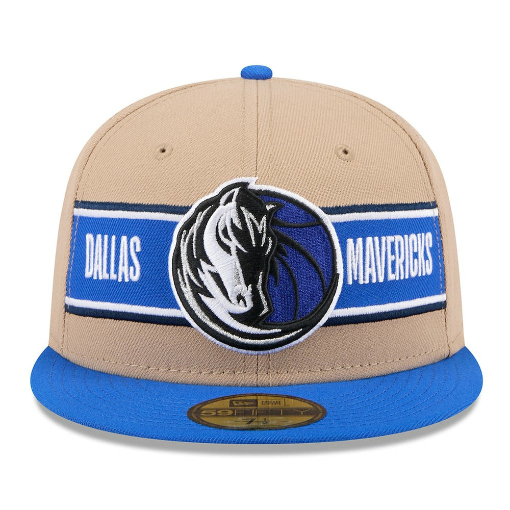 Dallas Mavericks 2024 NBA Draft 59FIFTY Fitted Hat Tan/Blue