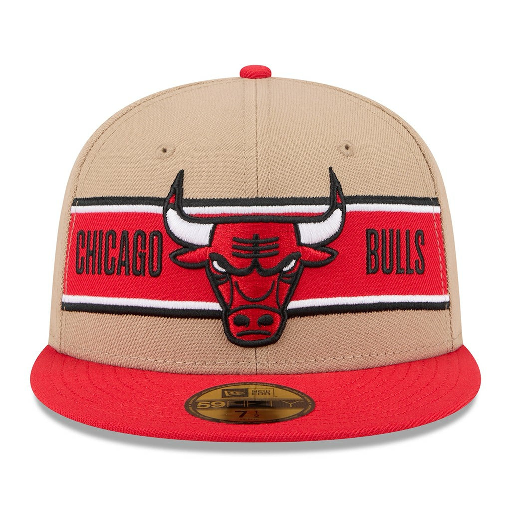 Chicago Bulls 2024 NBA Draft 59FIFTY Fitted Hat Tan/Red