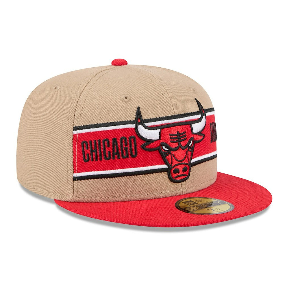 Chicago Bulls 2024 NBA Draft 59FIFTY Fitted Hat Tan/Red