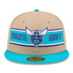 Charlotte Hornets 2024 NBA Draft 59FIFTY Fitted Hat Tan/Teal