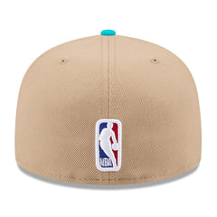 Charlotte Hornets 2024 NBA Draft 59FIFTY Fitted Hat Tan/Teal