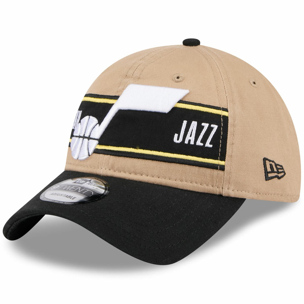 Utah Jazz 2024 NBA Draft 9TWENTY Adjustable Hat Tan/Black