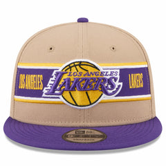 Los Angeles Lakers 2024 NBA Draft 9FIFTY Snapback Hat Tan/Purple