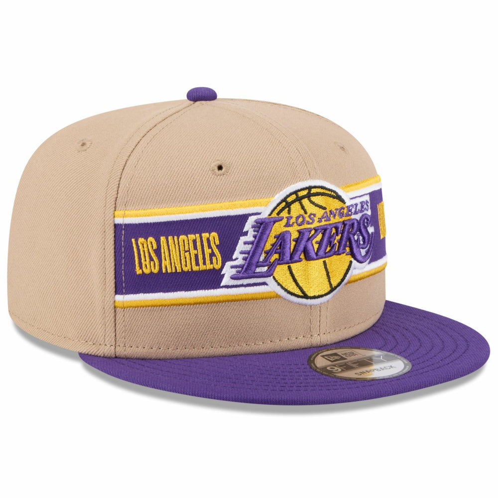 Los Angeles Lakers 2024 NBA Draft 9FIFTY Snapback Hat Tan/Purple