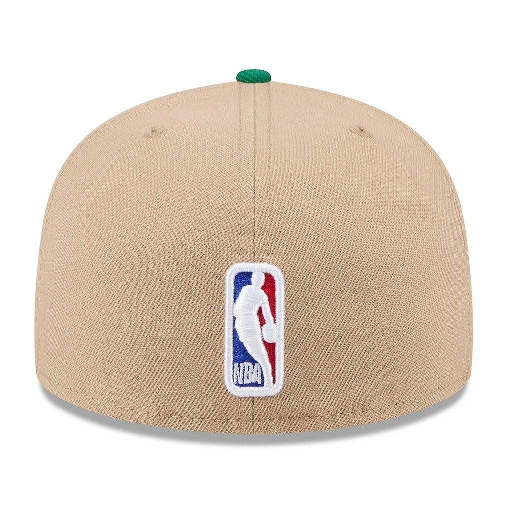 Boston Celtics 2024 NBA Draft 59FIFTY Fitted Hat Tan/Kelly Green