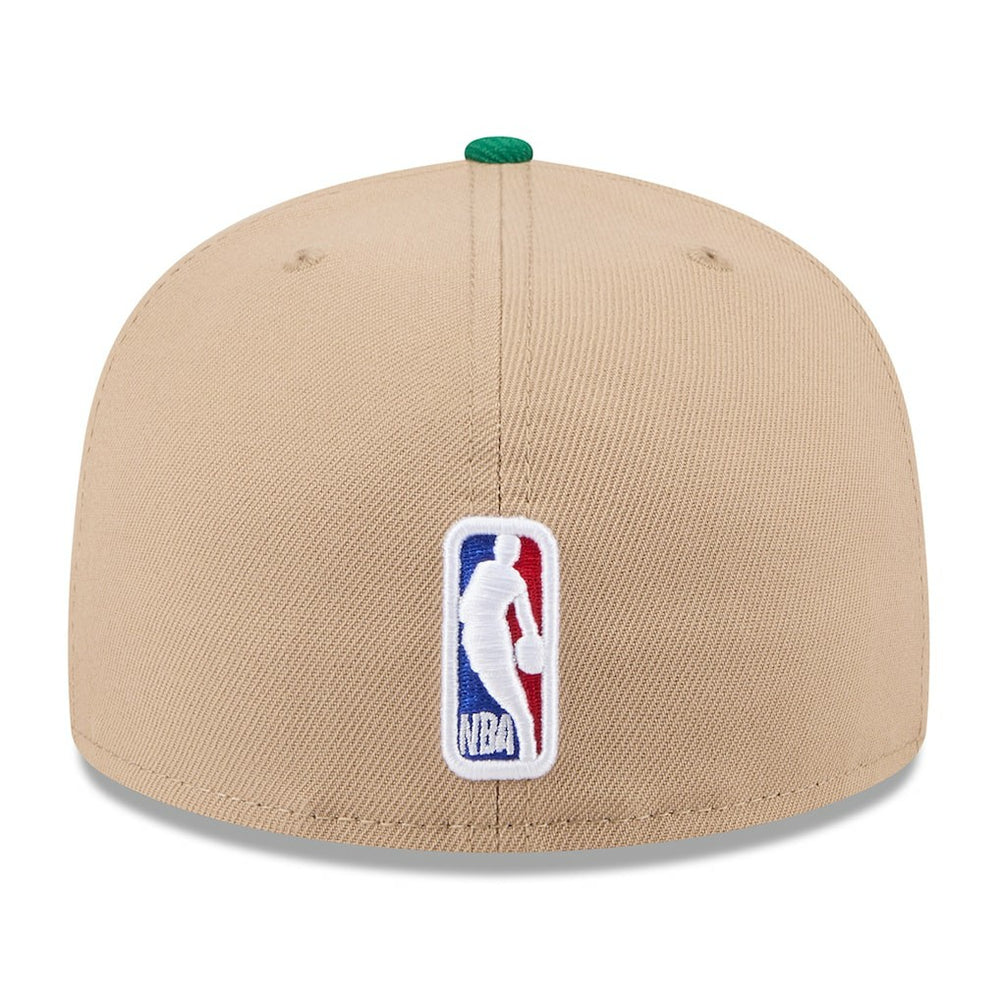 Boston Celtics 2024 NBA Draft 59FIFTY Fitted Hat Tan/Kelly Green