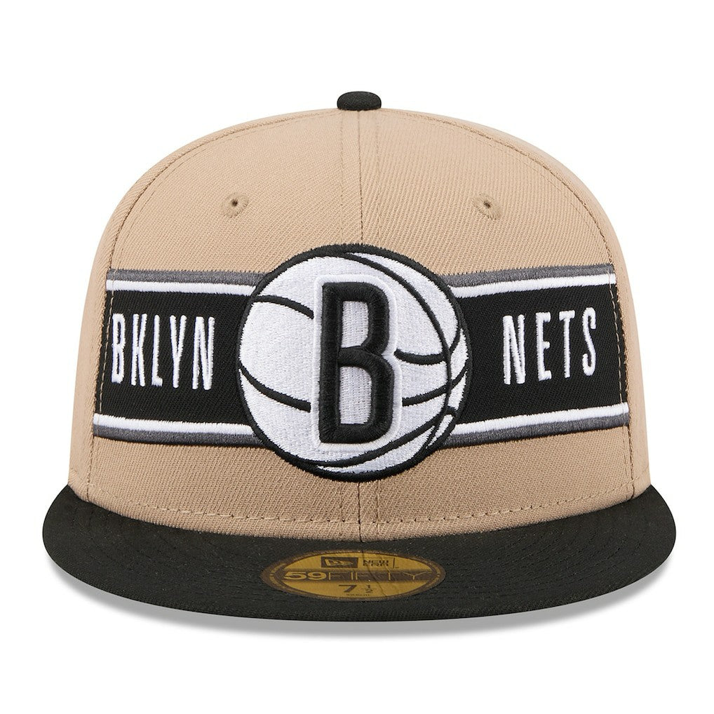 Brooklyn Nets 2024 NBA Draft 59FIFTY Fitted Hat Tan/Black