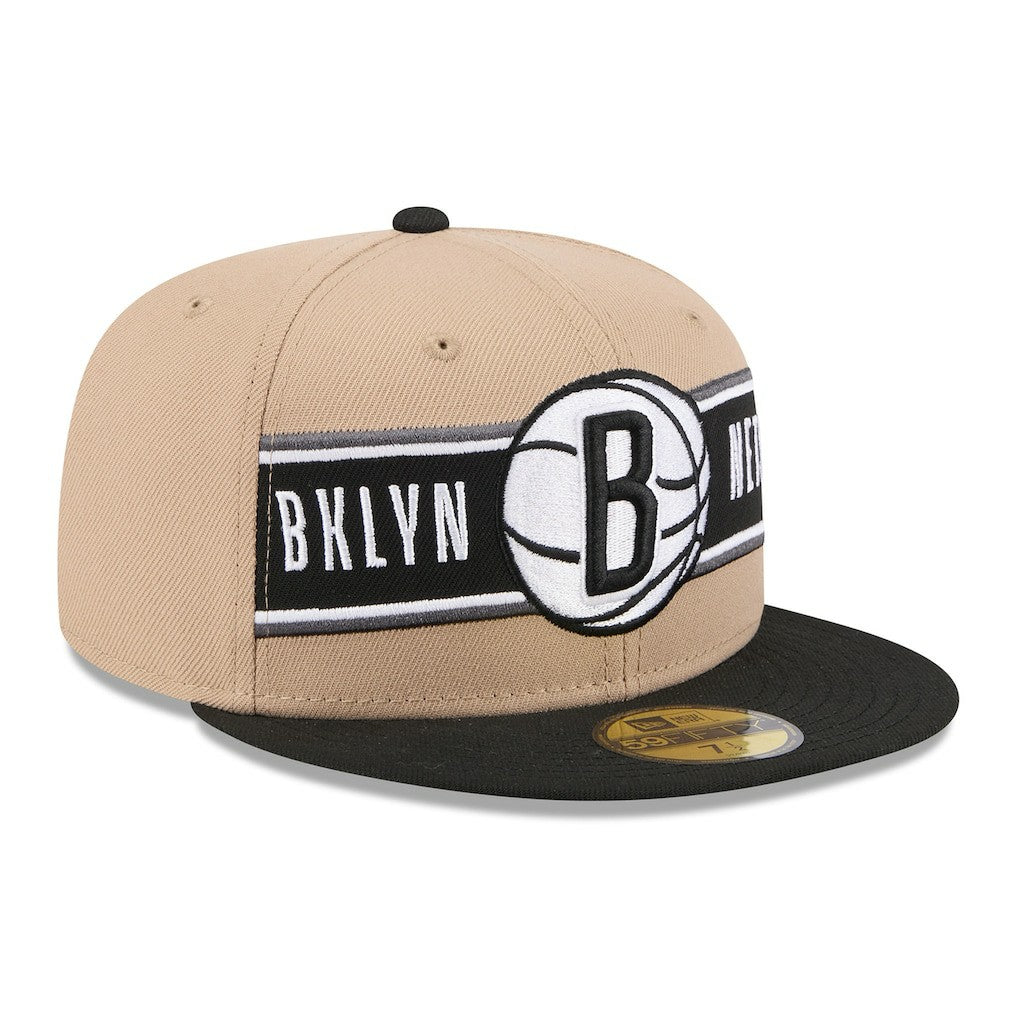 Brooklyn Nets 2024 NBA Draft 59FIFTY Fitted Hat Tan/Black