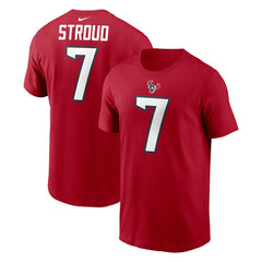 C.J. Stroud Houston Texans Player Name & Number T-Shirt Red