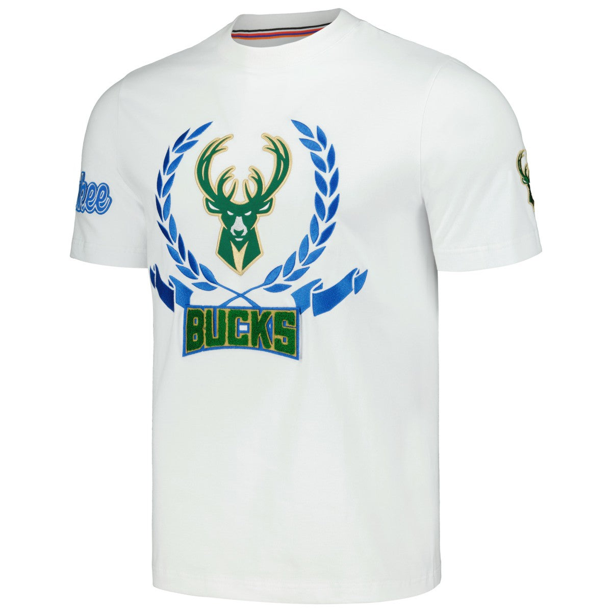 Milwaukee Bucks FISLL Unisex Heritage Crest T-Shirt White