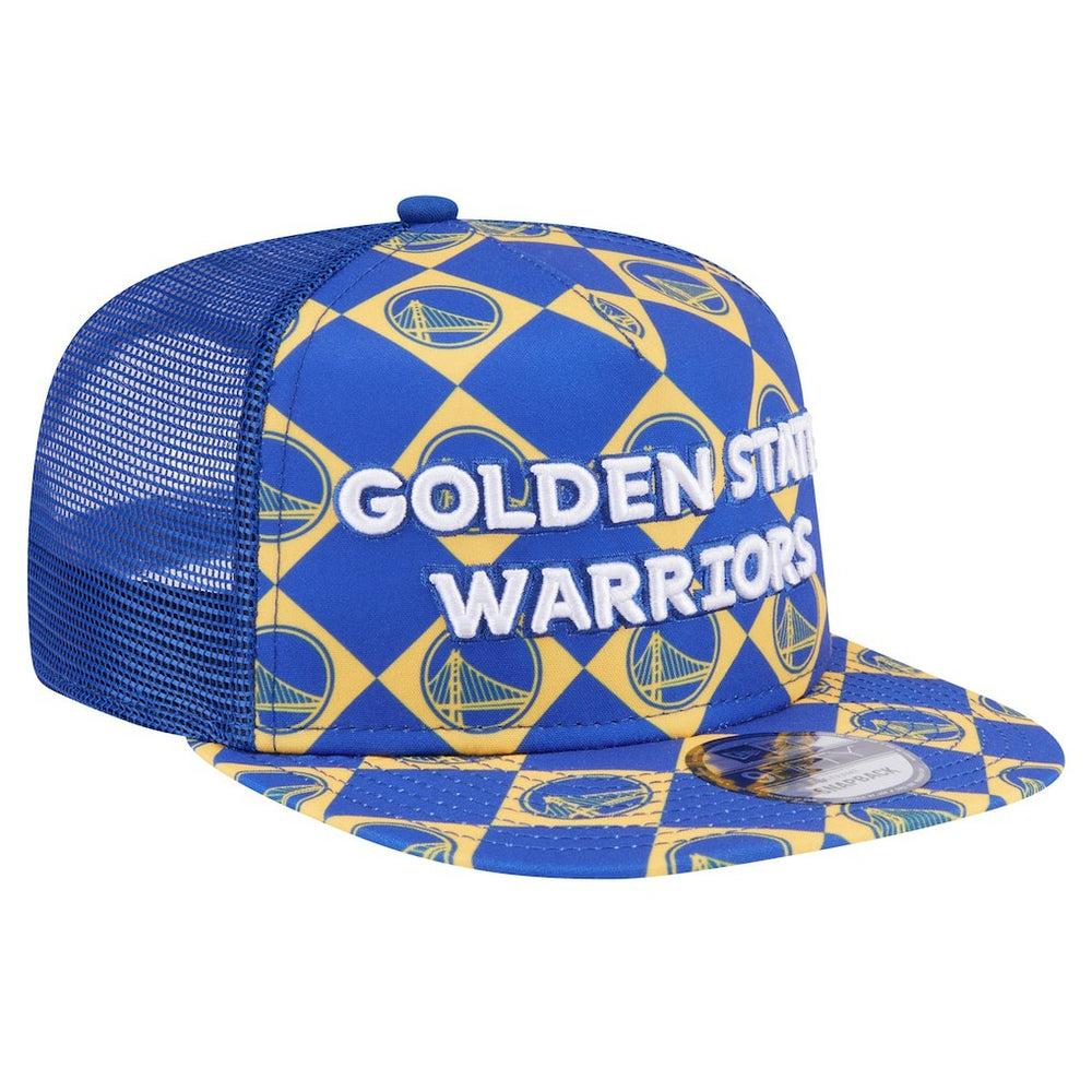 Golden State Warriors Seeing Diamonds A-Frame Trucker 9FIFTY Snapback Hat Royal