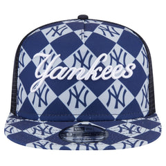 New York Yankees New Era Seeing Diamonds A-Frame Trucker 9FIFTY Snapback Hat - Navy Hats