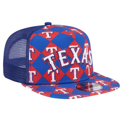 Texas Rangers New Era Seeing Diamonds A-Frame Trucker 9FIFTY Snapback Hat - Royal Hats