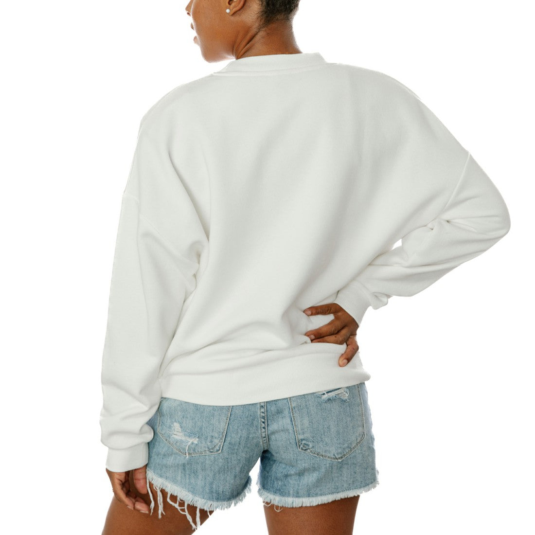 Houston Texans Gameday Couture Women's Sunday Drives Oversized Crewneck Pullover Sweatshirt – White