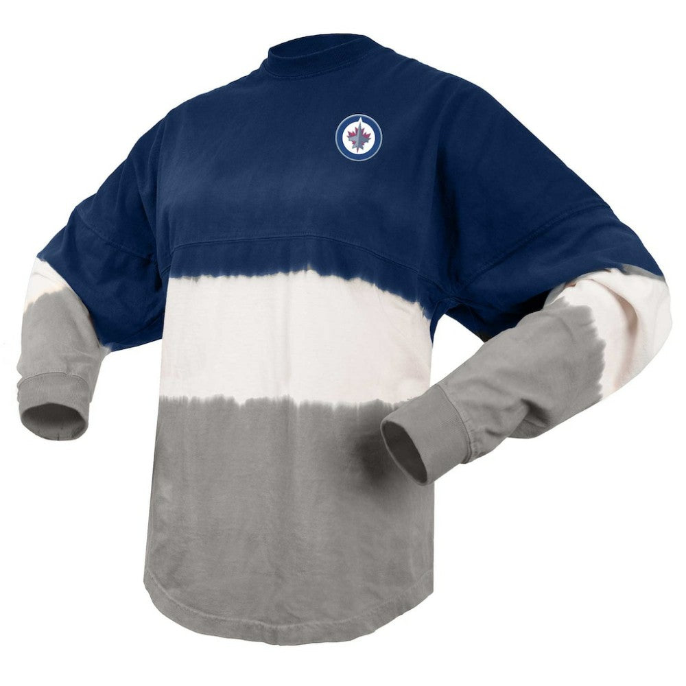 NHL Winnipeg Jets Fanatics Women's Ombre Long Sleeve T-Shirt - Blue/Gray
